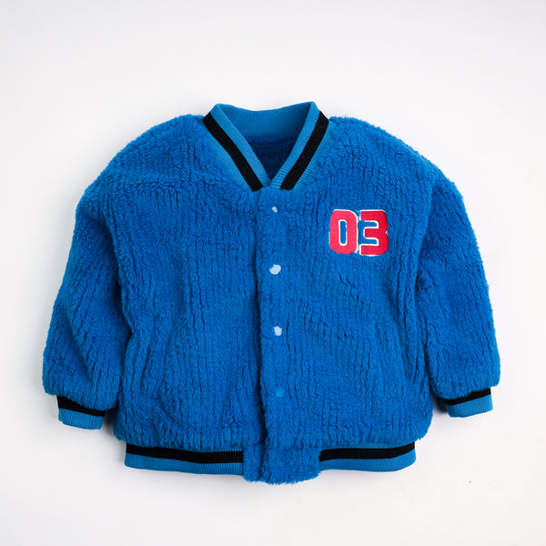 Trendy Quilted Faux Fur Jacket for Boys 7166