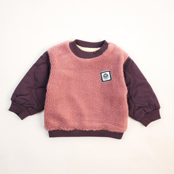 Pink with purple Cozy Sweatshirt for Girls 7182