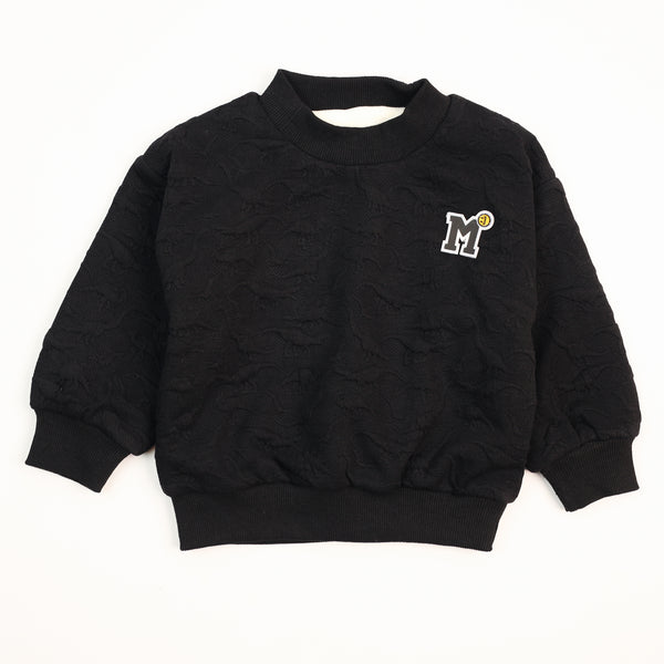 Black Quilted Pullover for Boys 7186