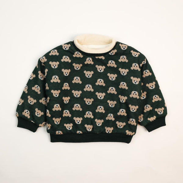 printed quilted pullover 7188