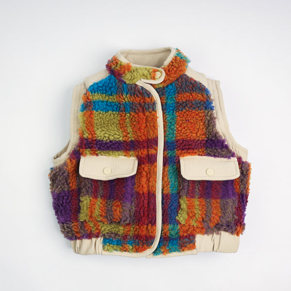 Striped Chill - Hooded Puffer Vest 7216