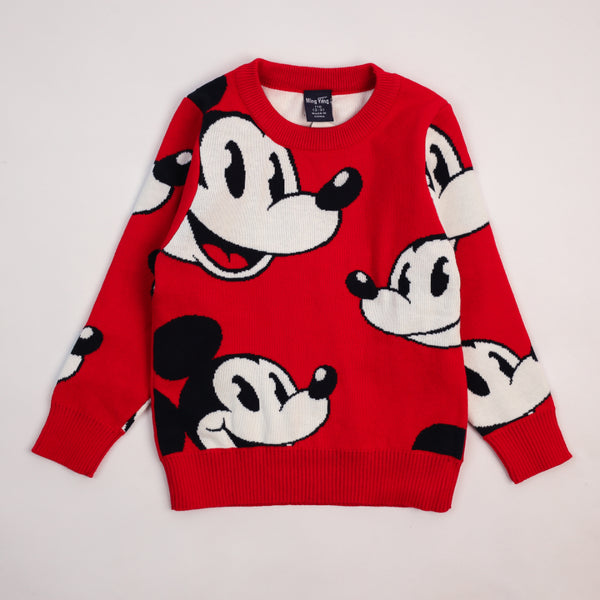 Playful Mickey Red Fur Pullover 7253