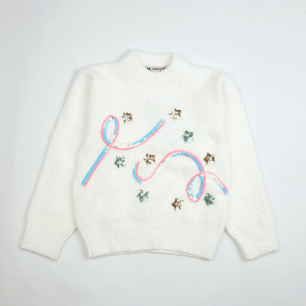 Girl Pullover white 1252